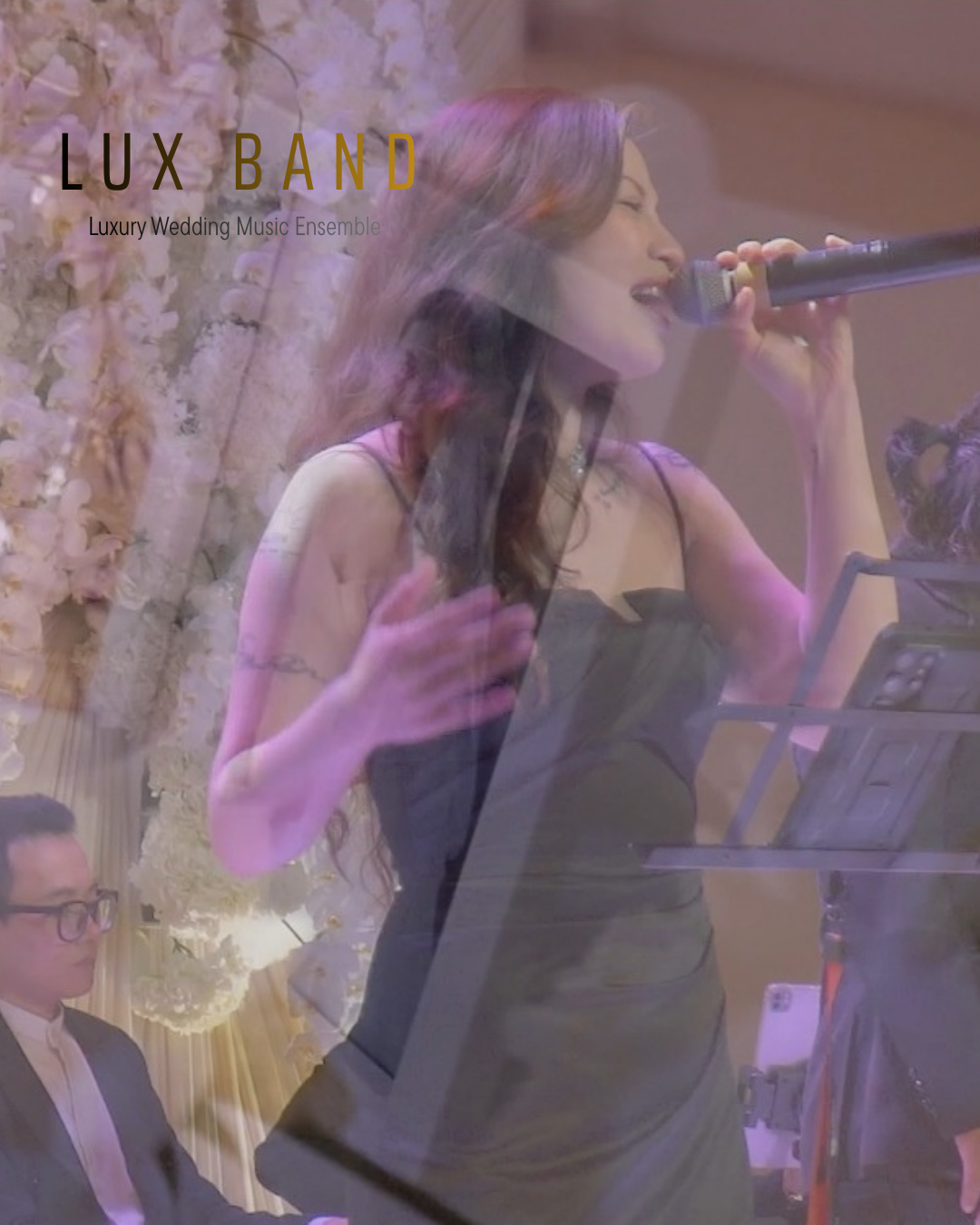 Lux Band luxury wedding music ensemble performing at a wedding