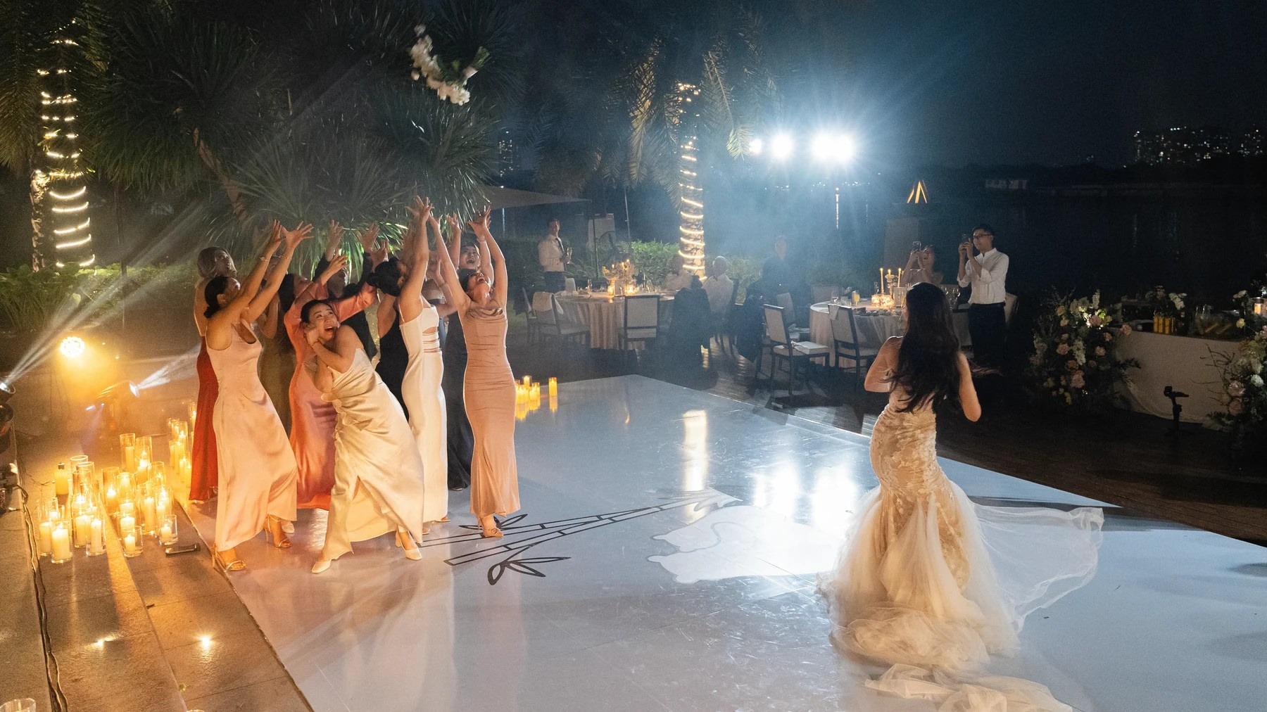 Lux Band performing as a wedding reception moves into the after-party